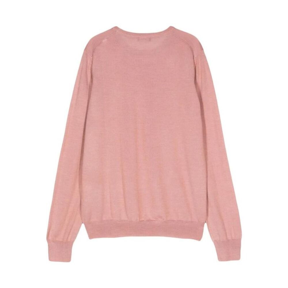 BARBA NAPOLI Men's Crew Neck Fine Knit Sweater Men PINK & PURPLE Sweaters &